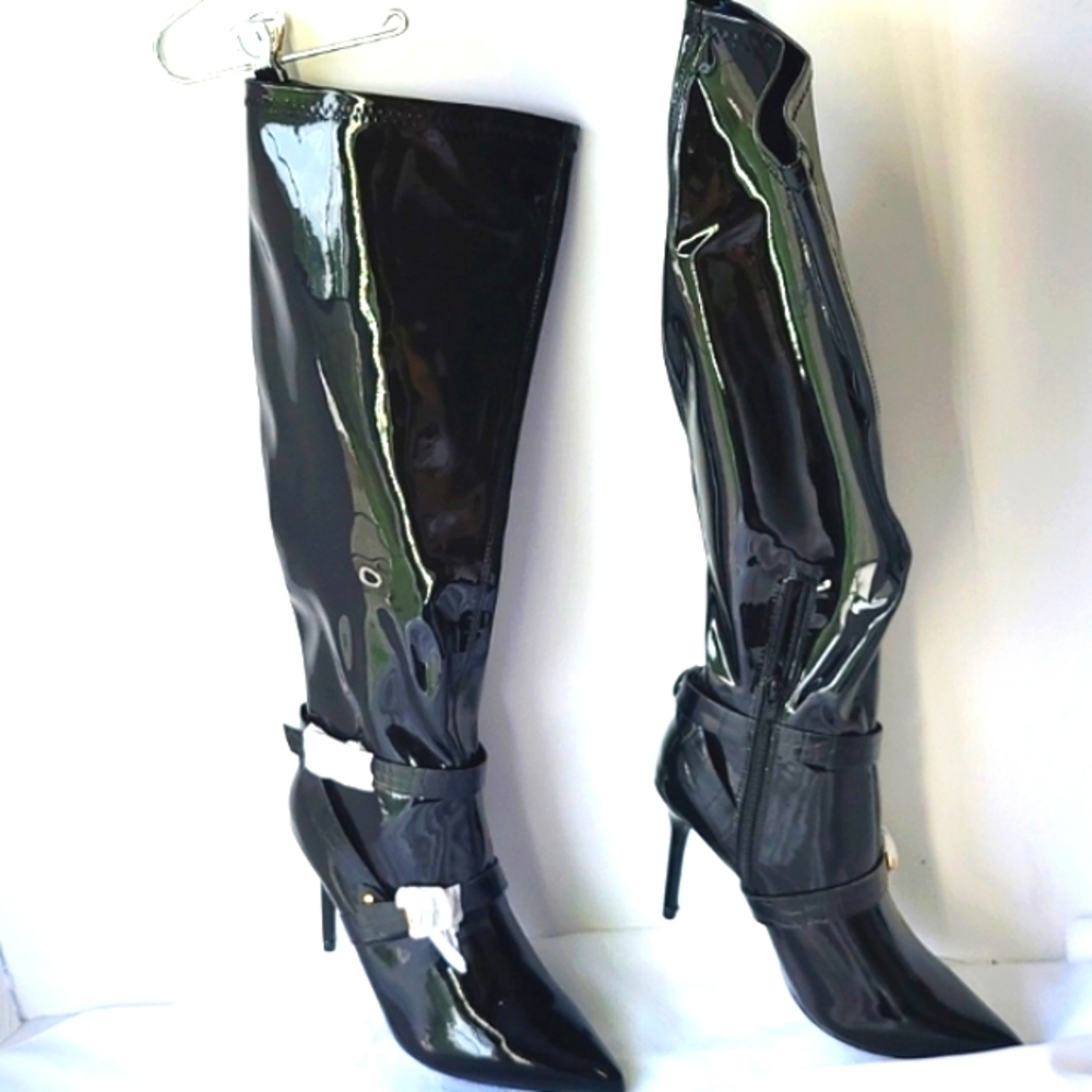 SHOE DAZZEL BLACK TALEAH STILETTO BOOT SIZE 8 AND 8.5